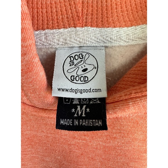 Dog Is Good Women's Peach 'Love The Mutt You're With' Hoodie Sweatshirt Sz. M - Picture 3 of 11